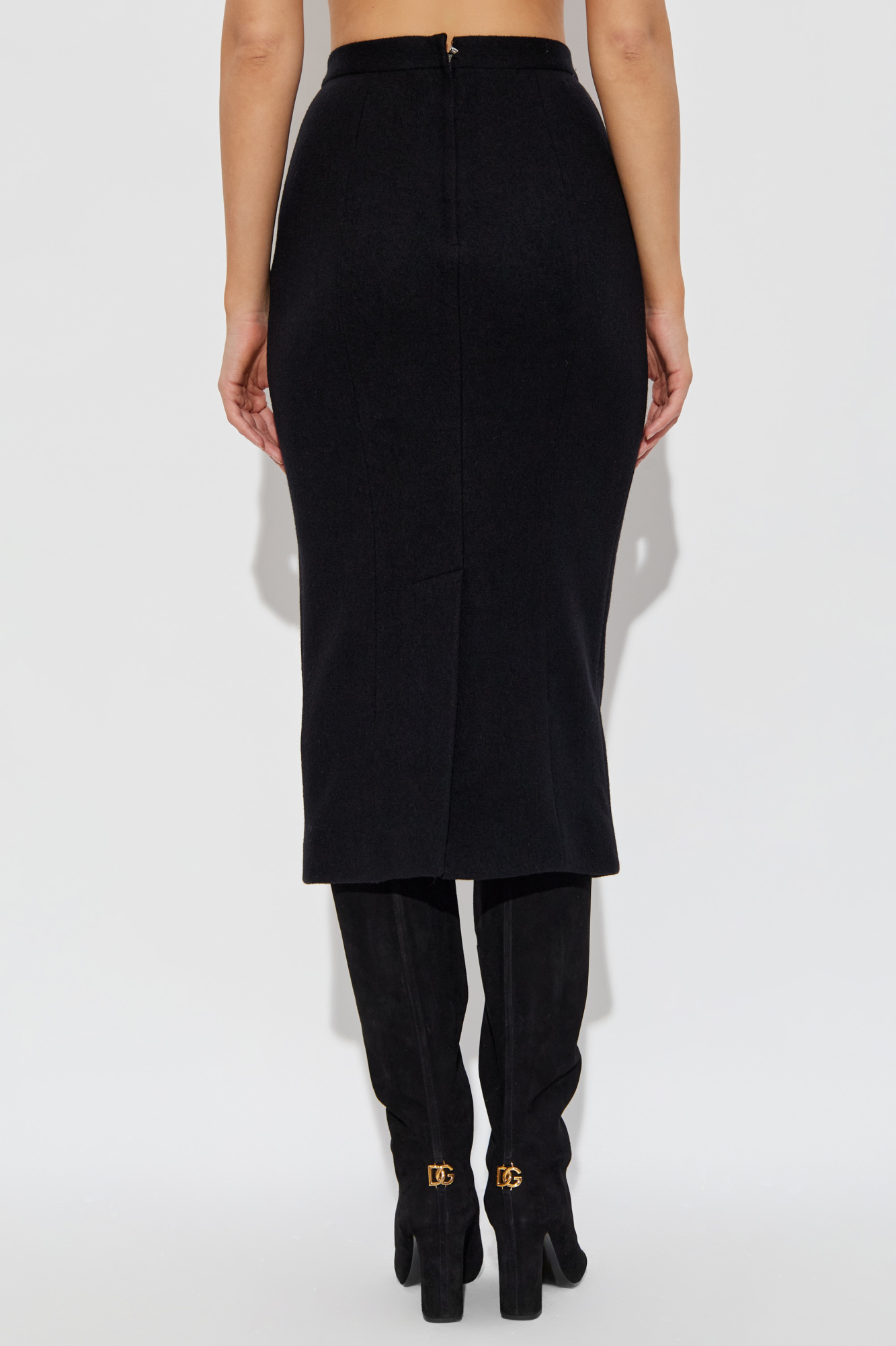 Black Wool skirt with back slit Dolce & Gabbana - Vitkac Canada